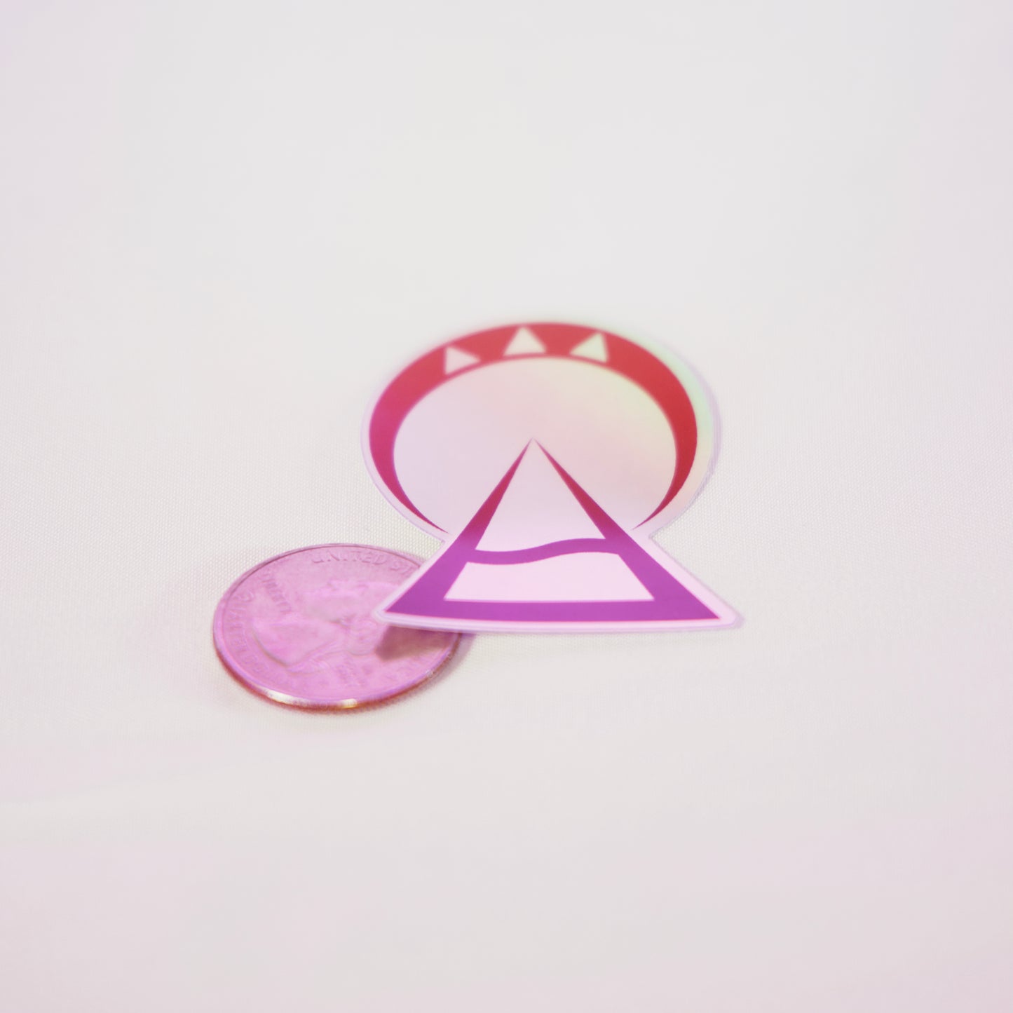 Red holographic Bleeding Sun - Sticker