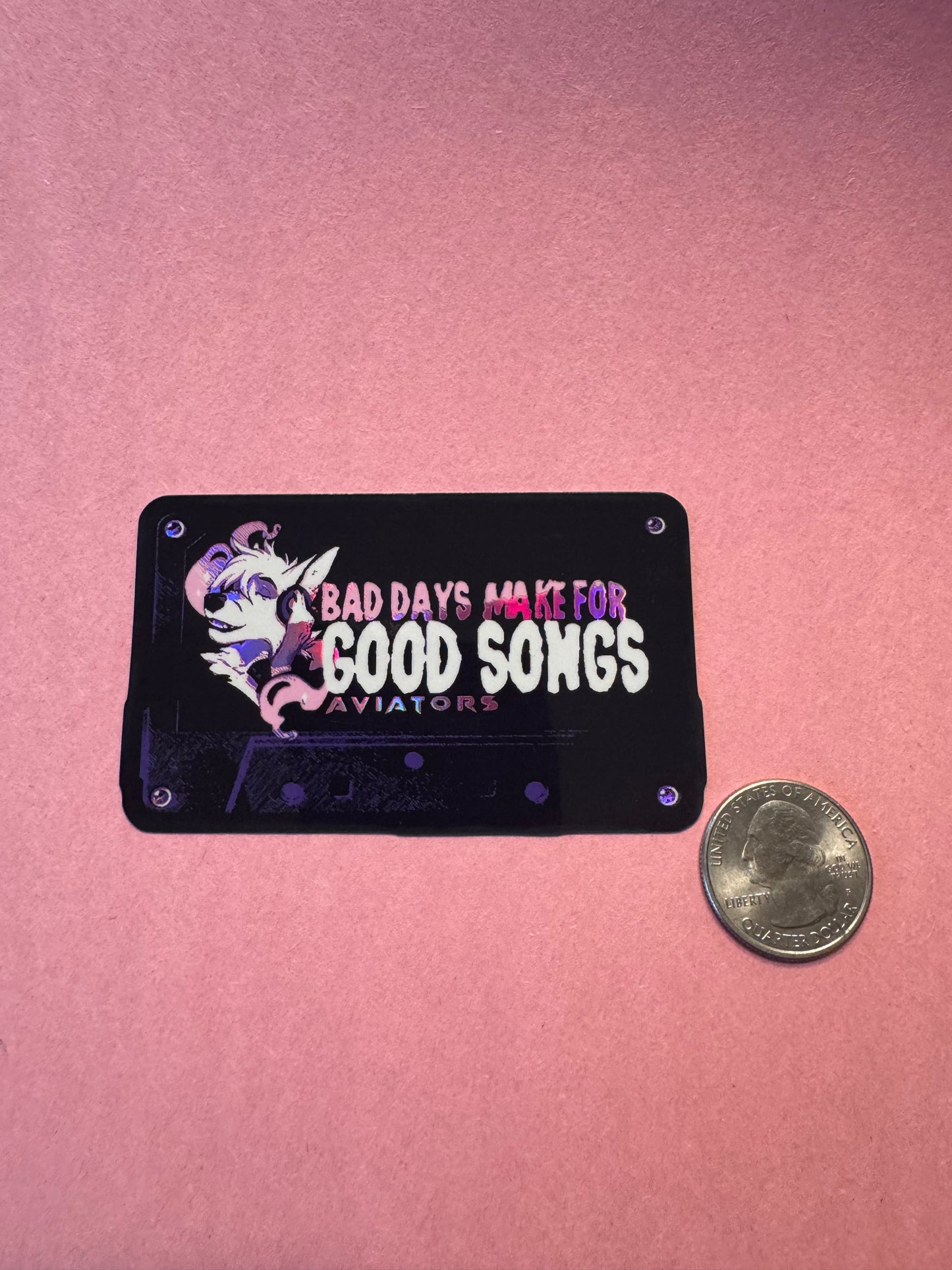"Bad Days" Pink Holographic Sticker (New Arrival)