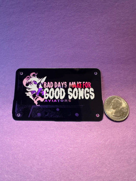 "Bad Days" Pink Holographic Sticker (New Arrival)