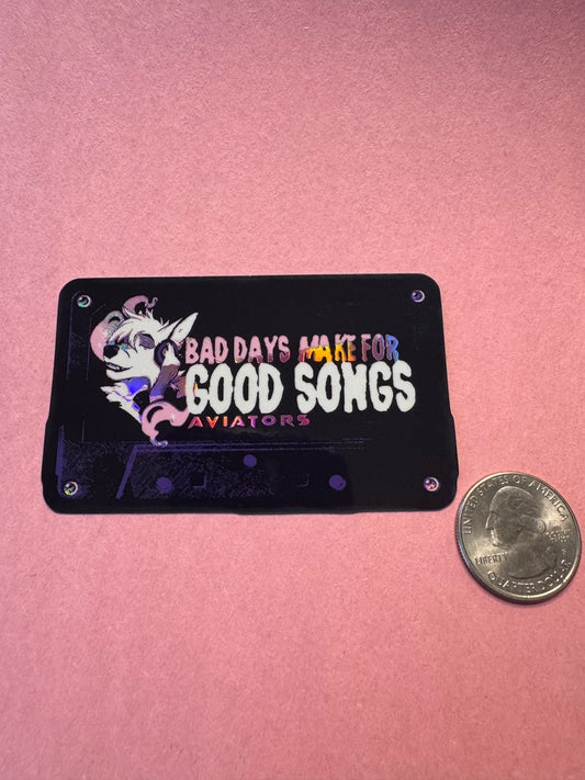 "Bad Days" Pink Holographic Sticker (New Arrival)